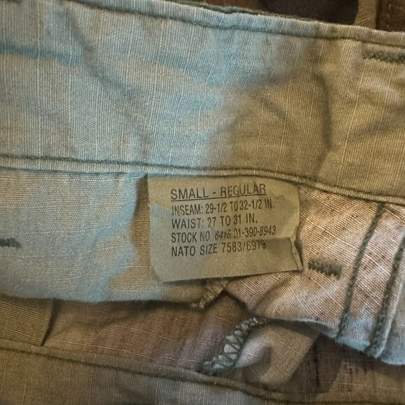 US Army Woodland Camo BDU Pants Ripstop Small Regular — 27–31 Waist / 29.5–32.5 - Picture 4 of 5